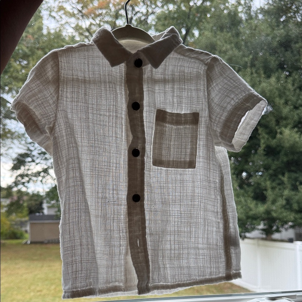 Baby Casual White Button Up Shirt